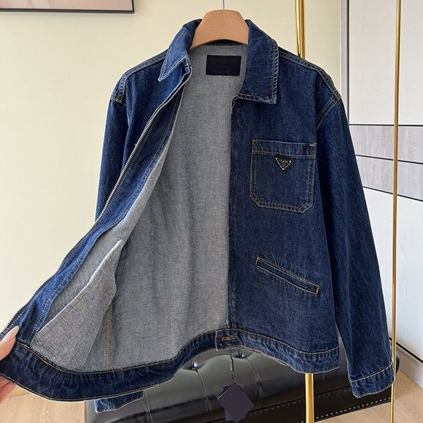 新作【プラダ】軽量デニムジップジャケット 偽物 GEB25514PW